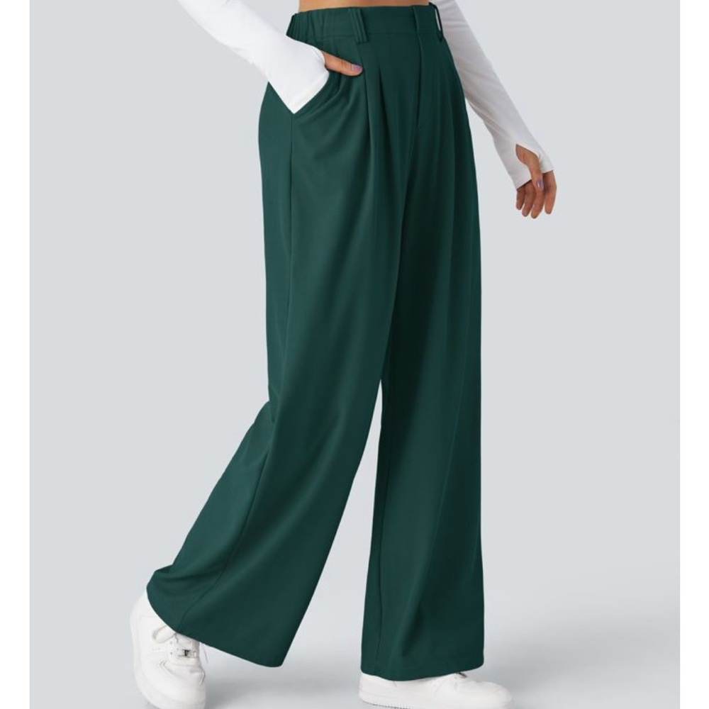 Viral Halara high waisted wide leg work pants
